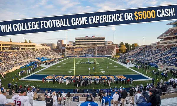 Win College Football Game Experience or $5000 Cash!