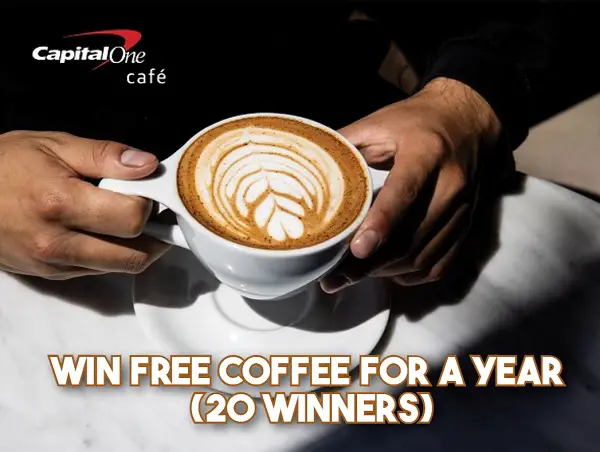 Capital One Café Winter Sweepstakes: Win a Free Coffee for A Year! (20 Winners)