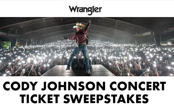 Wrangler Sweepstakes: Win Cody Johnson Concert Tickets & $500 Free Shopping Spree