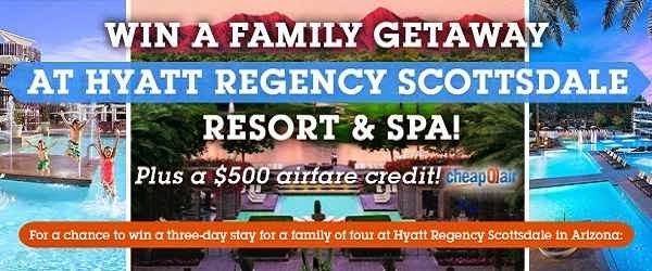 Win a Family Getaway at Hyatt Regency Scottsdale Resort & Spa