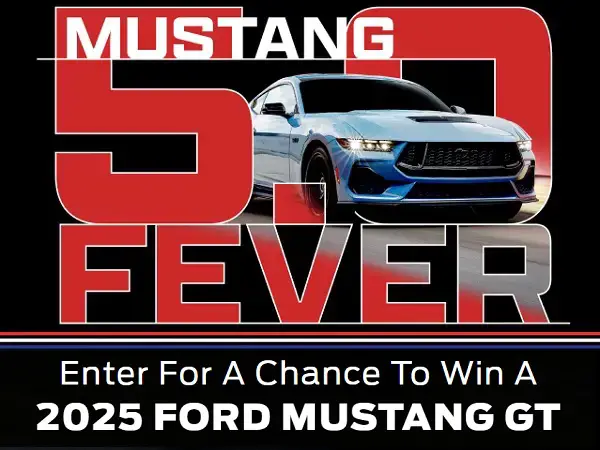 Mustang 5.0 Fever Sweepstakes 2025 : Win a 2025 Ford Mustang GT