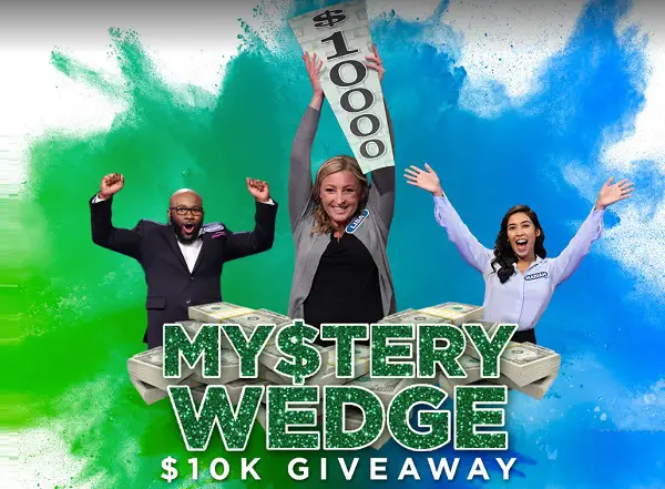 Wheeloffortune.com Mystery Wedge Win $10K Giveaway (95 Winners)