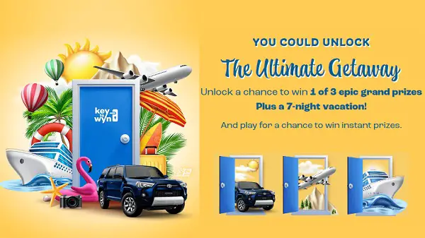 Wyndham Key to Wyn Sweepstakes 2024: Win 2024 Toyota 4-Runner TRD Off Road and 7-Night Vacations!