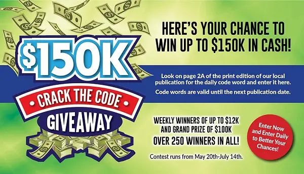 crack the code sweepstakes