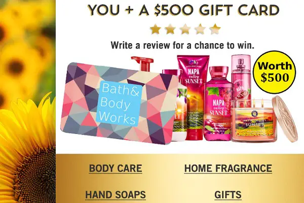 bath and body works gift card value