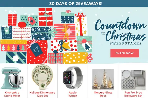 BHG Countdown to Christmas Sweepstakes  SweepstakesBible