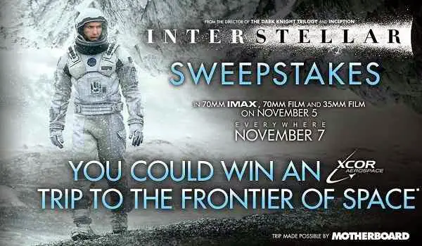 Fandango’s Interstellar Sweepstakes | SweepstakesBible