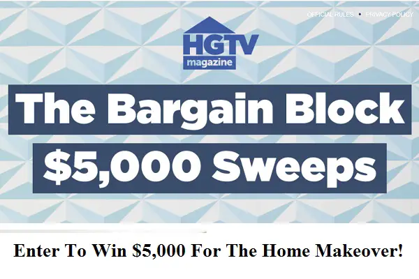 HGTV Magazine Home Makeover Sweepstakes Win 5 000 Cash SweepstakesBible   Hgtv Magazine Home Makeover Sweepstakes 