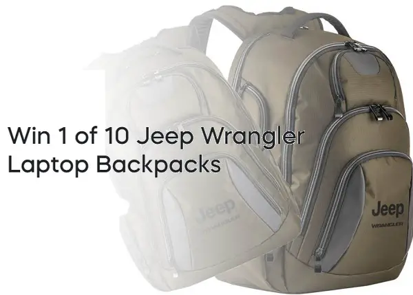 Jeep Wrangler Laptop Backpacks Giveaway (10 Winners) | SweepstakesBible