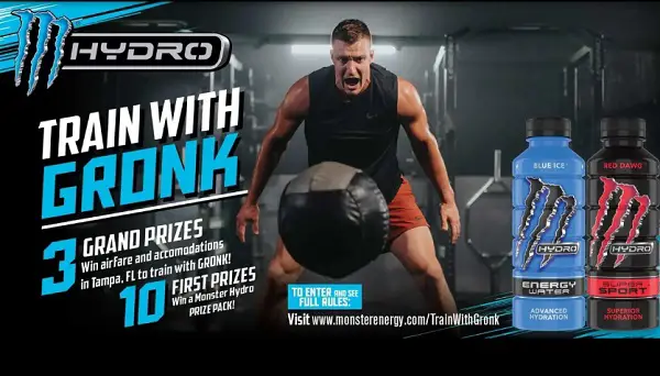 Monster Hydro Training Experience with Rob Gronkowski Sweepstakes