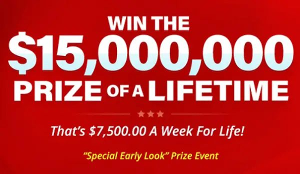 Pch Sweepstakes Win 1500000000 Or 750000 A Week For Life Sweepstakesbible