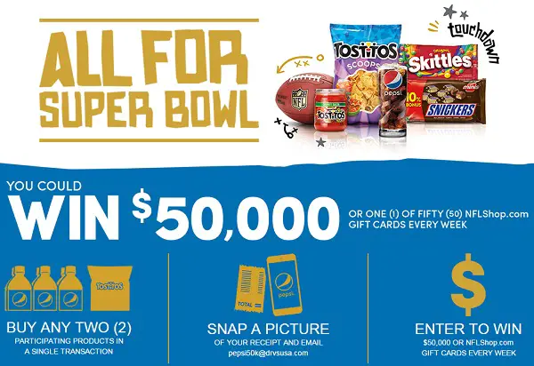 Win a $500 NFLShop.com Gift Card from Pepsi - Free Sweepstakes, Contests &  Giveaways