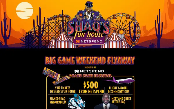 Shaqs Fun House Super Bowl Weekend Giveaway Win A Trip And 100 Free