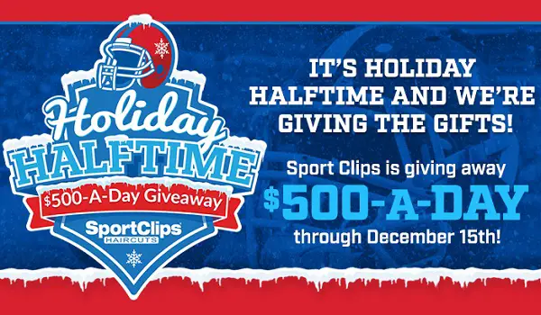 Sportclips.com Holiday Halftime Giveaway | SweepstakesBible