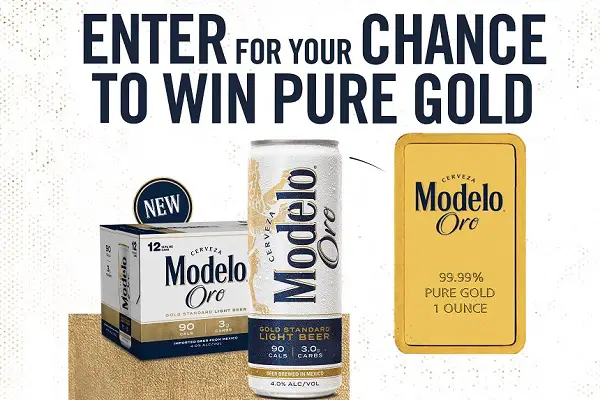 Modelo Oro See Gold Win Gold Giveaway: Win $2000 e-Check (5 Winners) |  SweepstakesBible