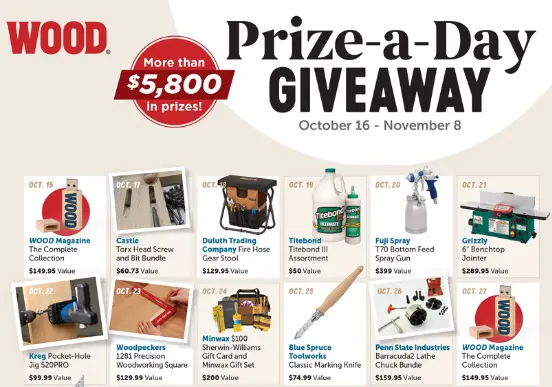 $50 Woodpeckers Precision Woodworking Tools Giveaway!